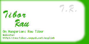 tibor rau business card